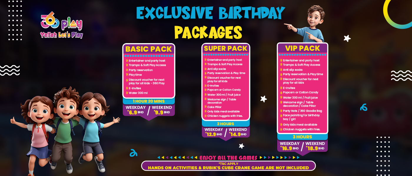 Plan Perfect Party with 360 Play Bahrain Exclusive Birthday Packages